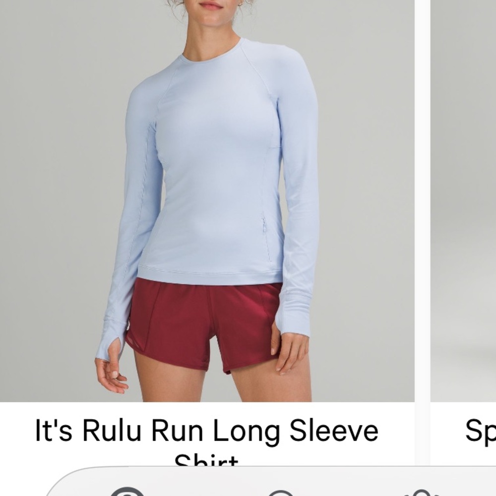 lululemon it’s a rulu blue linen Long Sleeve Tee